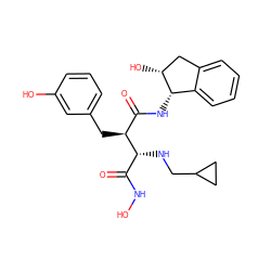 O=C(NO)[C@@H](NCC1CC1)[C@@H](Cc1cccc(O)c1)C(=O)N[C@H]1c2ccccc2C[C@H]1O ZINC000052957190