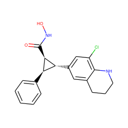 O=C(NO)[C@@H]1[C@H](c2ccccc2)[C@H]1c1cc(Cl)c2c(c1)CCCN2 ZINC000103251555