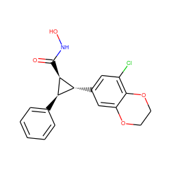 O=C(NO)[C@@H]1[C@H](c2ccccc2)[C@H]1c1cc(Cl)c2c(c1)OCCO2 ZINC000103251551