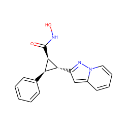 O=C(NO)[C@@H]1[C@H](c2ccccc2)[C@H]1c1cc2ccccn2n1 ZINC000103251586