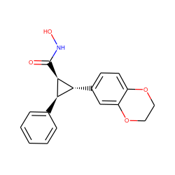 O=C(NO)[C@@H]1[C@H](c2ccccc2)[C@H]1c1ccc2c(c1)OCCO2 ZINC000103251549