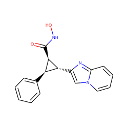 O=C(NO)[C@@H]1[C@H](c2ccccc2)[C@H]1c1cn2ccccc2n1 ZINC000103251583