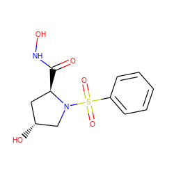 O=C(NO)[C@@H]1C[C@@H](O)CN1S(=O)(=O)c1ccccc1 ZINC000040979976