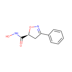 O=C(NO)[C@@H]1CC(c2ccccc2)=NO1 ZINC000103254144
