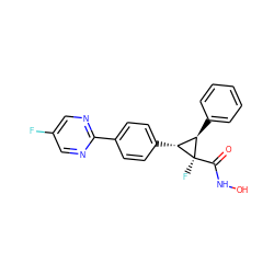 O=C(NO)[C@]1(F)[C@H](c2ccccc2)[C@H]1c1ccc(-c2ncc(F)cn2)cc1 ZINC000211282525