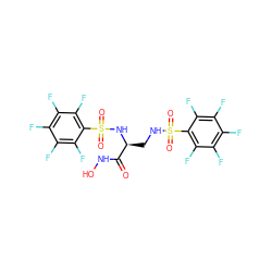 O=C(NO)[C@H](CNS(=O)(=O)c1c(F)c(F)c(F)c(F)c1F)NS(=O)(=O)c1c(F)c(F)c(F)c(F)c1F ZINC000049881506