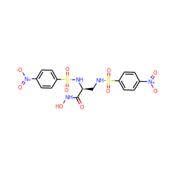 O=C(NO)[C@H](CNS(=O)(=O)c1ccc([N+](=O)[O-])cc1)NS(=O)(=O)c1ccc([N+](=O)[O-])cc1 ZINC000040425204