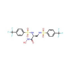 O=C(NO)[C@H](CNS(=O)(=O)c1ccc(C(F)(F)F)cc1)NS(=O)(=O)c1ccc(C(F)(F)F)cc1 ZINC000042889868