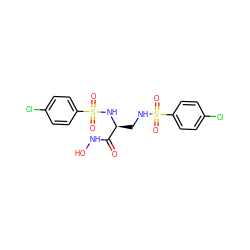 O=C(NO)[C@H](CNS(=O)(=O)c1ccc(Cl)cc1)NS(=O)(=O)c1ccc(Cl)cc1 ZINC000040429436