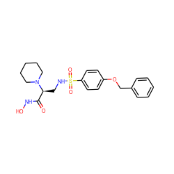 O=C(NO)[C@H](CNS(=O)(=O)c1ccc(OCc2ccccc2)cc1)N1CCCCC1 ZINC000114993700