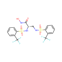 O=C(NO)[C@H](CNS(=O)(=O)c1ccccc1C(F)(F)F)NS(=O)(=O)c1ccccc1C(F)(F)F ZINC000049881442