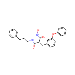 O=C(NO)[C@H](Cc1cccc(Oc2ccccc2)c1)C(=O)NCCCc1ccccc1 ZINC000035271250