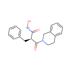 O=C(NO)[C@H](Cc1ccccc1)C(=O)N1CCc2ccccc2C1 ZINC000035270480