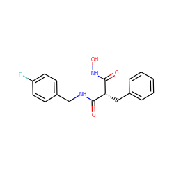 O=C(NO)[C@H](Cc1ccccc1)C(=O)NCc1ccc(F)cc1 ZINC000028604496