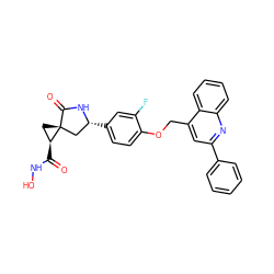 O=C(NO)[C@H]1C[C@@]12C[C@@H](c1ccc(OCc3cc(-c4ccccc4)nc4ccccc34)c(F)c1)NC2=O ZINC000040863705