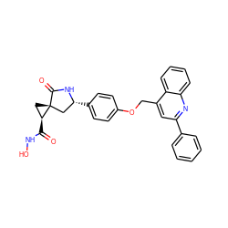 O=C(NO)[C@H]1C[C@@]12C[C@@H](c1ccc(OCc3cc(-c4ccccc4)nc4ccccc34)cc1)NC2=O ZINC000040860873