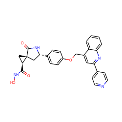 O=C(NO)[C@H]1C[C@@]12C[C@@H](c1ccc(OCc3cc(-c4ccncc4)nc4ccccc34)cc1)NC2=O ZINC000040394837