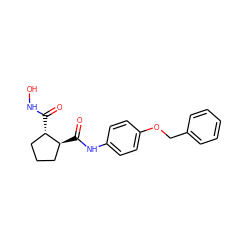 O=C(NO)[C@H]1CCC[C@@H]1C(=O)Nc1ccc(OCc2ccccc2)cc1 ZINC000013587702