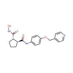 O=C(NO)[C@H]1CCC[C@@H]1C(=O)Nc1ccc(OCc2ccncc2)cc1 ZINC000013587703