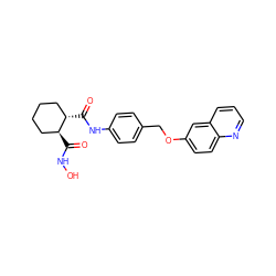 O=C(NO)[C@H]1CCCC[C@@H]1C(=O)Nc1ccc(COc2ccc3ncccc3c2)cc1 ZINC000013587710