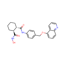 O=C(NO)[C@H]1CCCC[C@@H]1C(=O)Nc1ccc(COc2cccc3ncccc23)cc1 ZINC000013587709