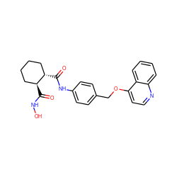 O=C(NO)[C@H]1CCCC[C@@H]1C(=O)Nc1ccc(COc2ccnc3ccccc23)cc1 ZINC000013587708