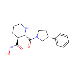 O=C(NO)[C@H]1CCCN[C@@H]1C(=O)N1CC[C@H](c2ccccc2)C1 ZINC000038151304
