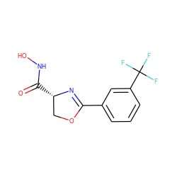 O=C(NO)[C@H]1COC(c2cccc(C(F)(F)F)c2)=N1 ZINC000013474916