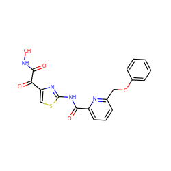 O=C(NO)C(=O)c1csc(NC(=O)c2cccc(COc3ccccc3)n2)n1 ZINC000028468319