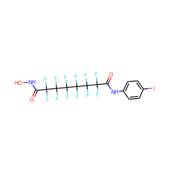 O=C(NO)C(F)(F)C(F)(F)C(F)(F)C(F)(F)C(F)(F)C(F)(F)C(=O)Nc1ccc(I)cc1 ZINC000082158280