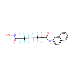 O=C(NO)C(F)(F)C(F)(F)C(F)(F)C(F)(F)C(F)(F)C(F)(F)C(=O)Nc1ccc2ccccc2c1 ZINC000073224984