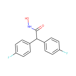 O=C(NO)C(c1ccc(F)cc1)c1ccc(F)cc1 ZINC000045283761