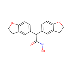 O=C(NO)C(c1ccc2c(c1)CCO2)c1ccc2c(c1)CCO2 ZINC000045318016