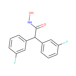 O=C(NO)C(c1cccc(F)c1)c1cccc(F)c1 ZINC000045286806