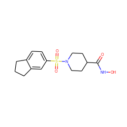 O=C(NO)C1CCN(S(=O)(=O)c2ccc3c(c2)CCC3)CC1 ZINC000012560959