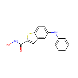 O=C(NO)c1cc2cc(Nc3ccccc3)ccc2s1 ZINC000028899951