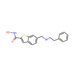 O=C(NO)c1cc2ccc(CNCCc3ccccc3)cc2s1 ZINC000028900061