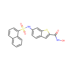 O=C(NO)c1cc2ccc(NS(=O)(=O)c3cccc4ccccc34)cc2s1 ZINC000029133221