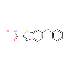 O=C(NO)c1cc2ccc(Nc3ccccc3)cc2s1 ZINC000028899948