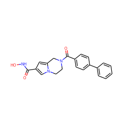 O=C(NO)c1cc2n(c1)CCN(C(=O)c1ccc(-c3ccccc3)cc1)C2 ZINC000200063930