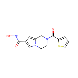 O=C(NO)c1cc2n(c1)CCN(C(=O)c1cccs1)C2 ZINC000200060096