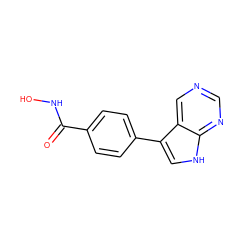 O=C(NO)c1ccc(-c2c[nH]c3ncncc23)cc1 ZINC001772635649