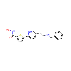 O=C(NO)c1ccc(-c2ccc(CCNCc3ccccc3)cn2)s1 ZINC000040575610