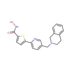 O=C(NO)c1ccc(-c2ccc(CN3CCc4ccccc4C3)cn2)s1 ZINC000040764297