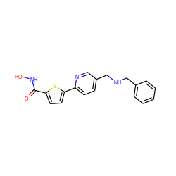 O=C(NO)c1ccc(-c2ccc(CNCc3ccccc3)cn2)s1 ZINC000035941900