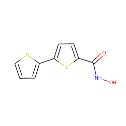 O=C(NO)c1ccc(-c2cccs2)s1 ZINC000040576044