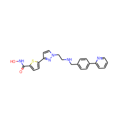 O=C(NO)c1ccc(-c2ccn(CCNCc3ccc(-c4ccccn4)cc3)n2)s1 ZINC000040575729