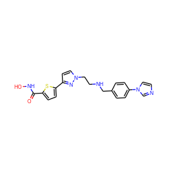 O=C(NO)c1ccc(-c2ccn(CCNCc3ccc(-n4ccnc4)cc3)n2)s1 ZINC000040575639