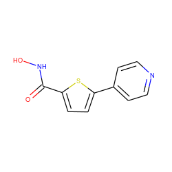 O=C(NO)c1ccc(-c2ccncc2)s1 ZINC000040576084