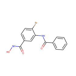 O=C(NO)c1ccc(Br)c(NC(=O)c2ccccc2)c1 ZINC000653849102